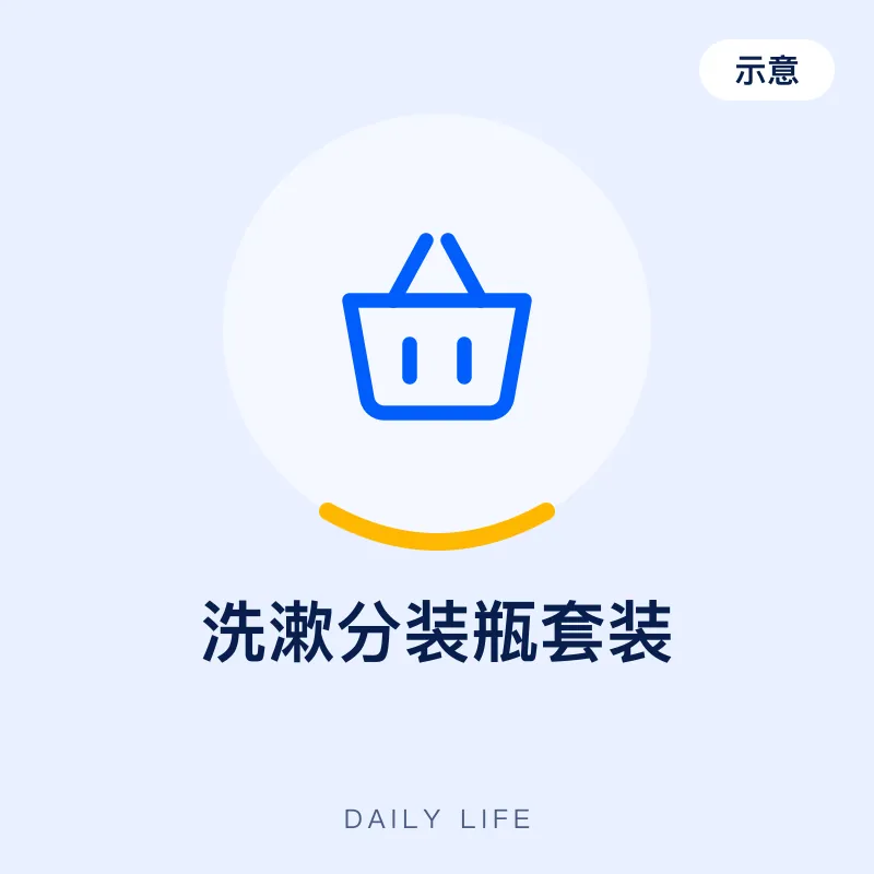 洗漱分装瓶套装（示意图）